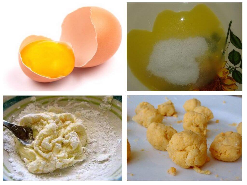 Ácido bórico y yemas de huevo.